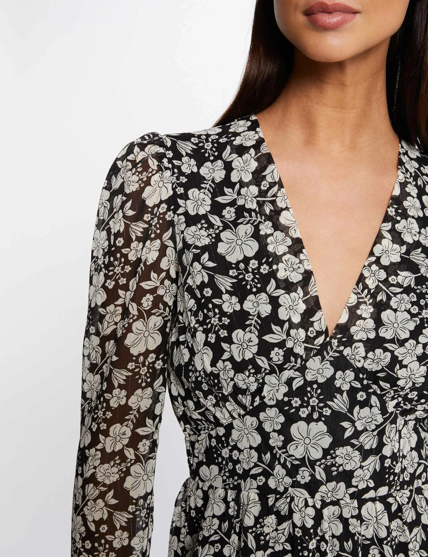 Robe Trapèze Fluide Imprimé Floral Multico Femme – Image 5