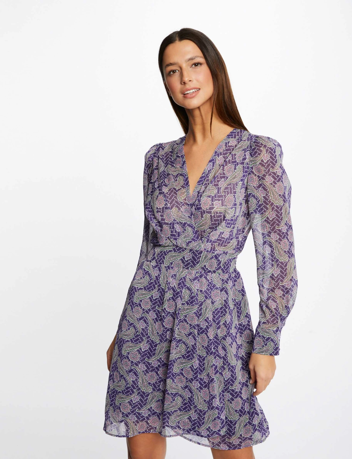 Robe Trapèze Imprimé Cachemire Multico Femme