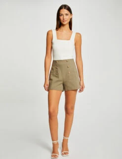 Short City Droit Ă Ponts Vert Moyen Femme