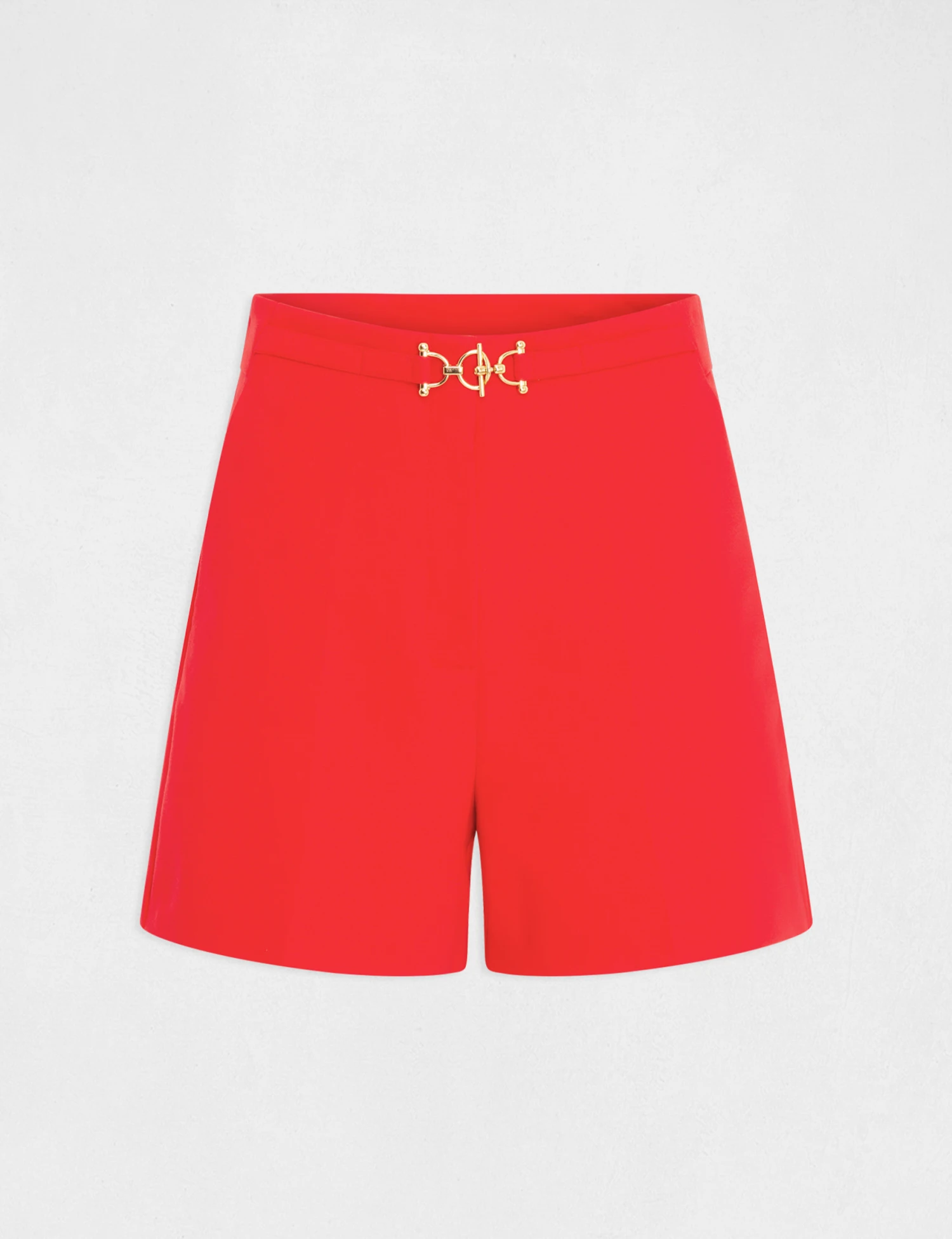 Short City Droit Détail Boucle Rouge Femme – Image 4