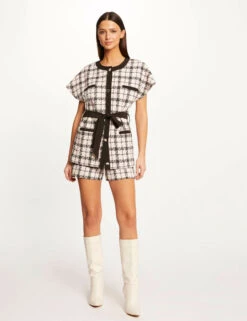 Short Droit Ă Carreaux Multico Femme