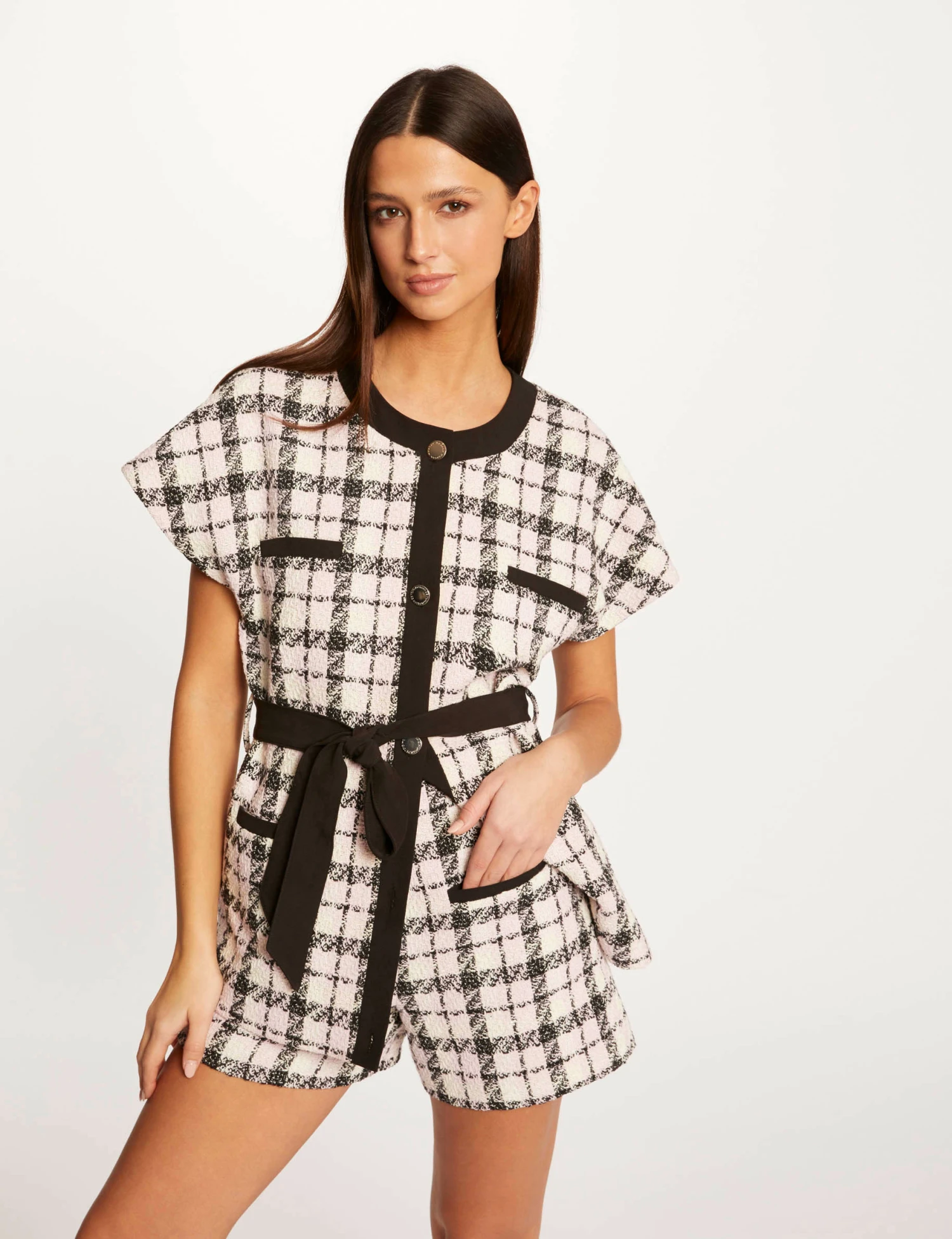 Short Droit à Carreaux Multico Femme – Image 4