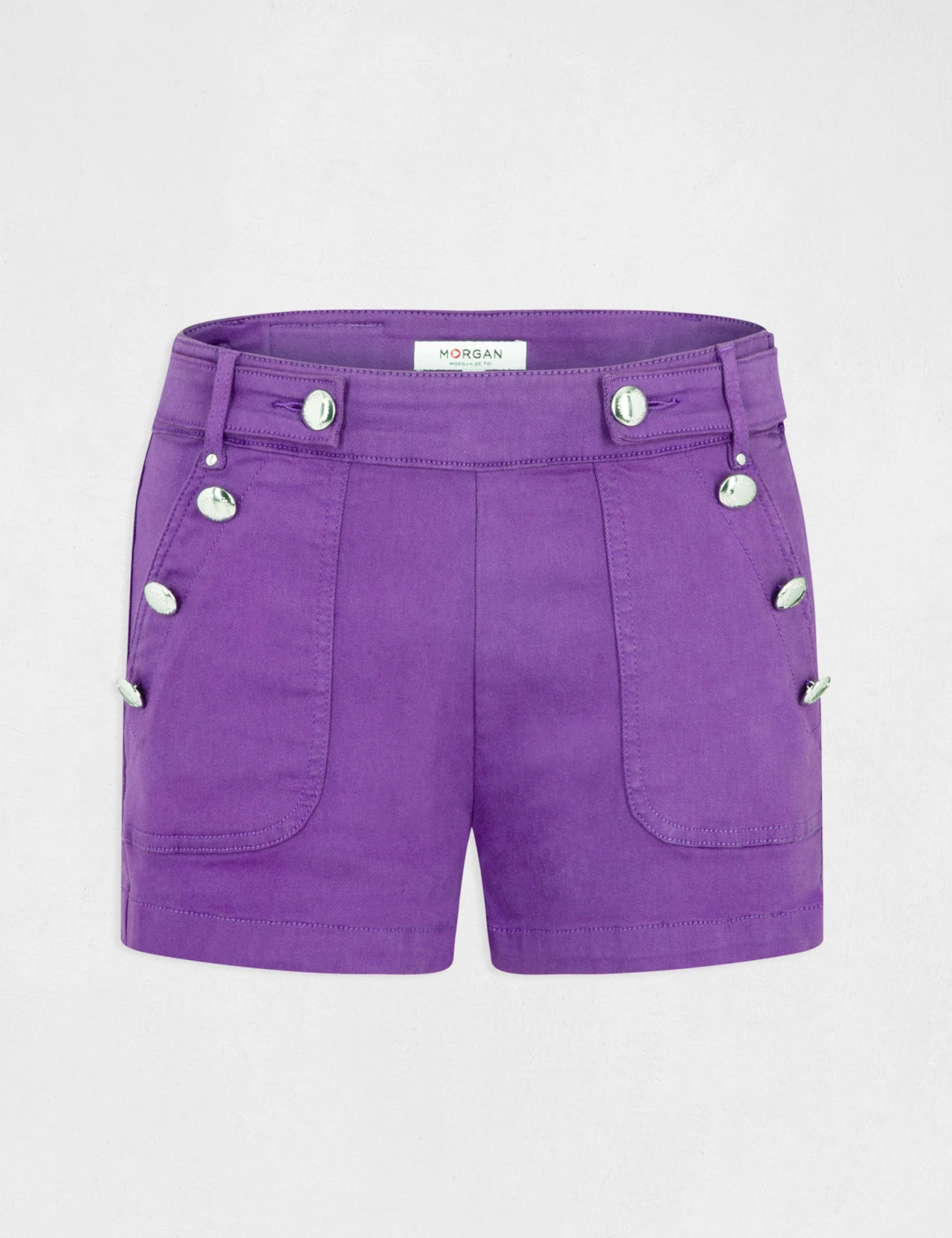 Short Droit à Ponts Violet Fonce Femme – Image 4