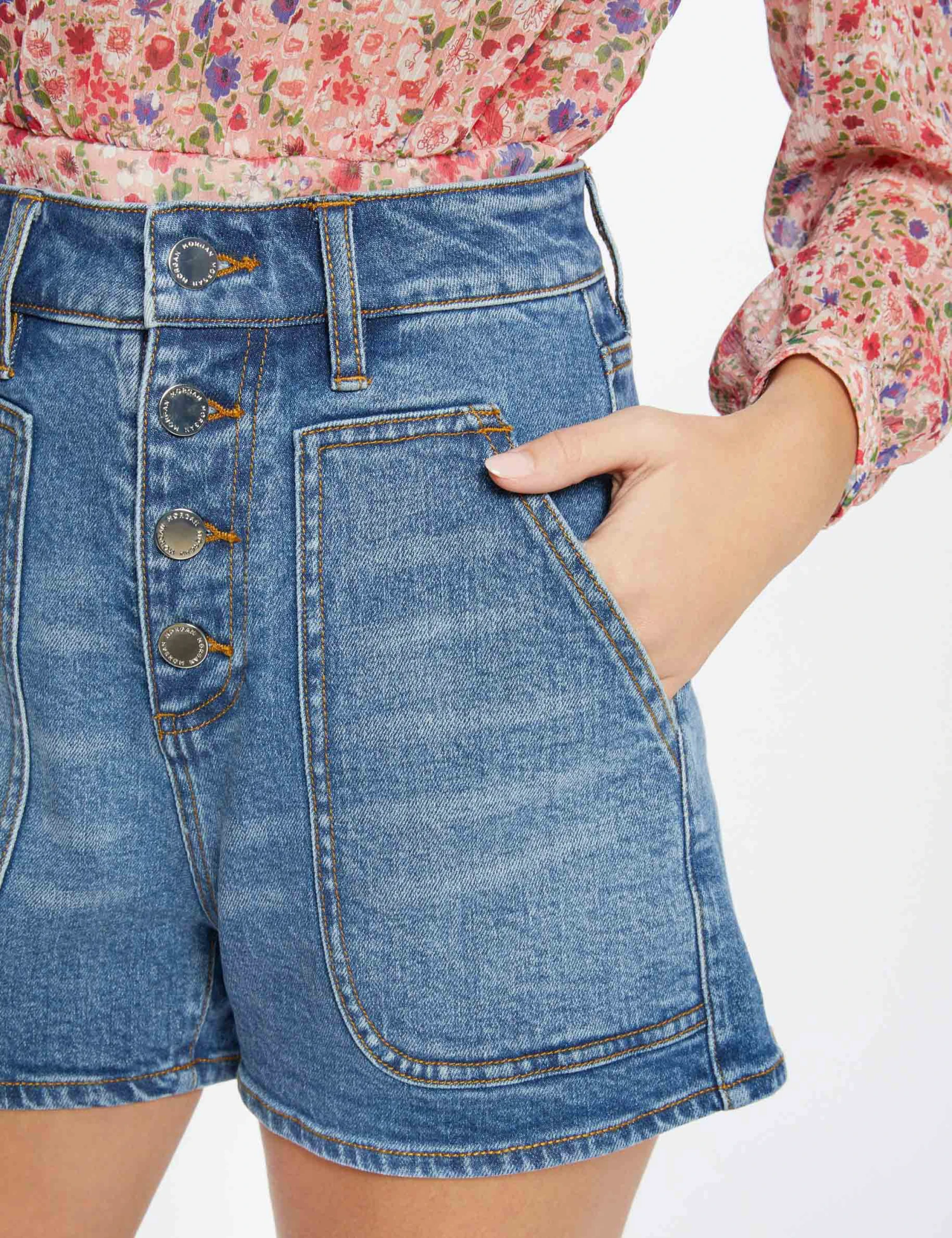 Short Mom Taille Haute En Jean Jean Stone Femme – Image 5
