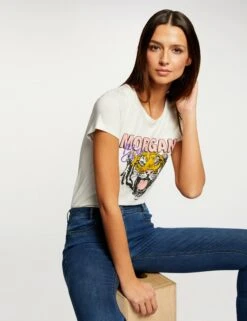 T-shirt Ă Manches Courtes Ecru Femme