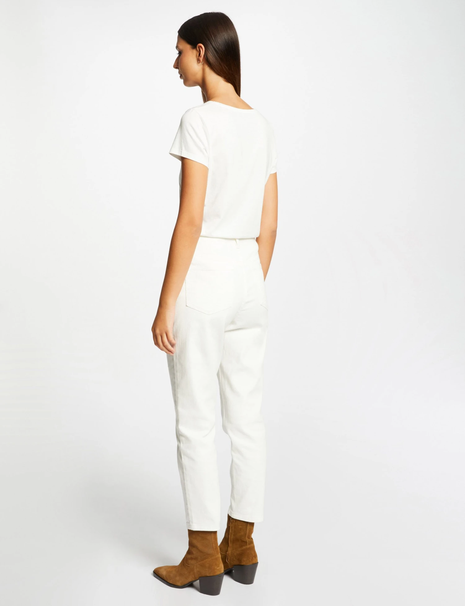 T-shirt Manches Courtes à Inscription Argente Femme – Image 2