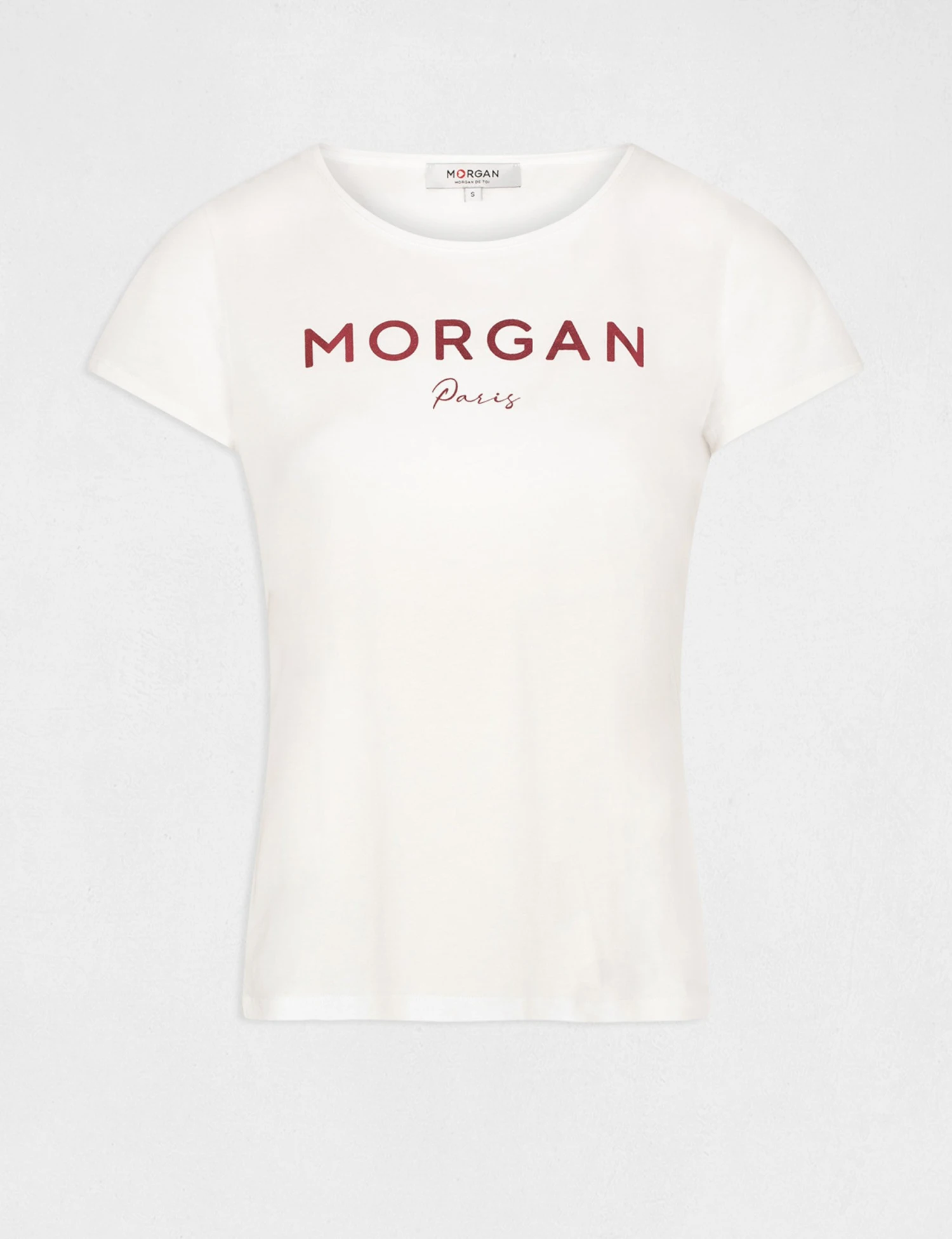 T-shirt Manches Courtes à Inscription Corail Femme – Image 4