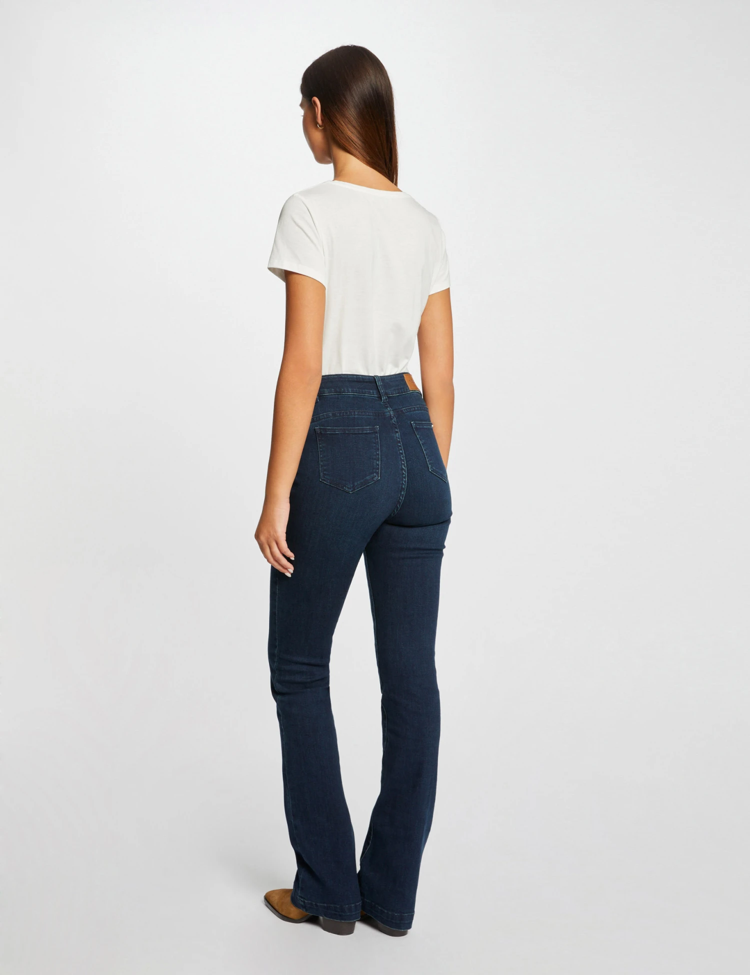 T-shirt Manches Courtes à Inscription Ecru Femme – Image 2