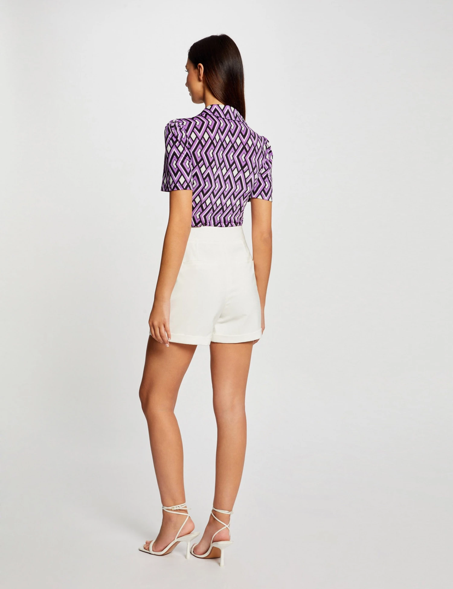 T-shirt Manches Courtes Col Polo Imprimé Multico Femme – Image 2