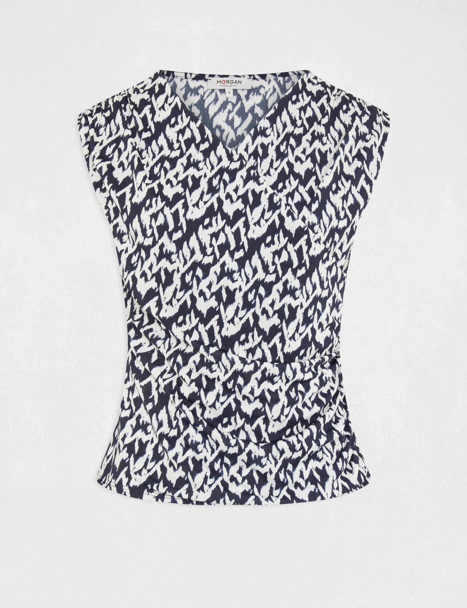 T-shirt Manches Courtes Imprimé Abstrait Multico Femme – Image 4