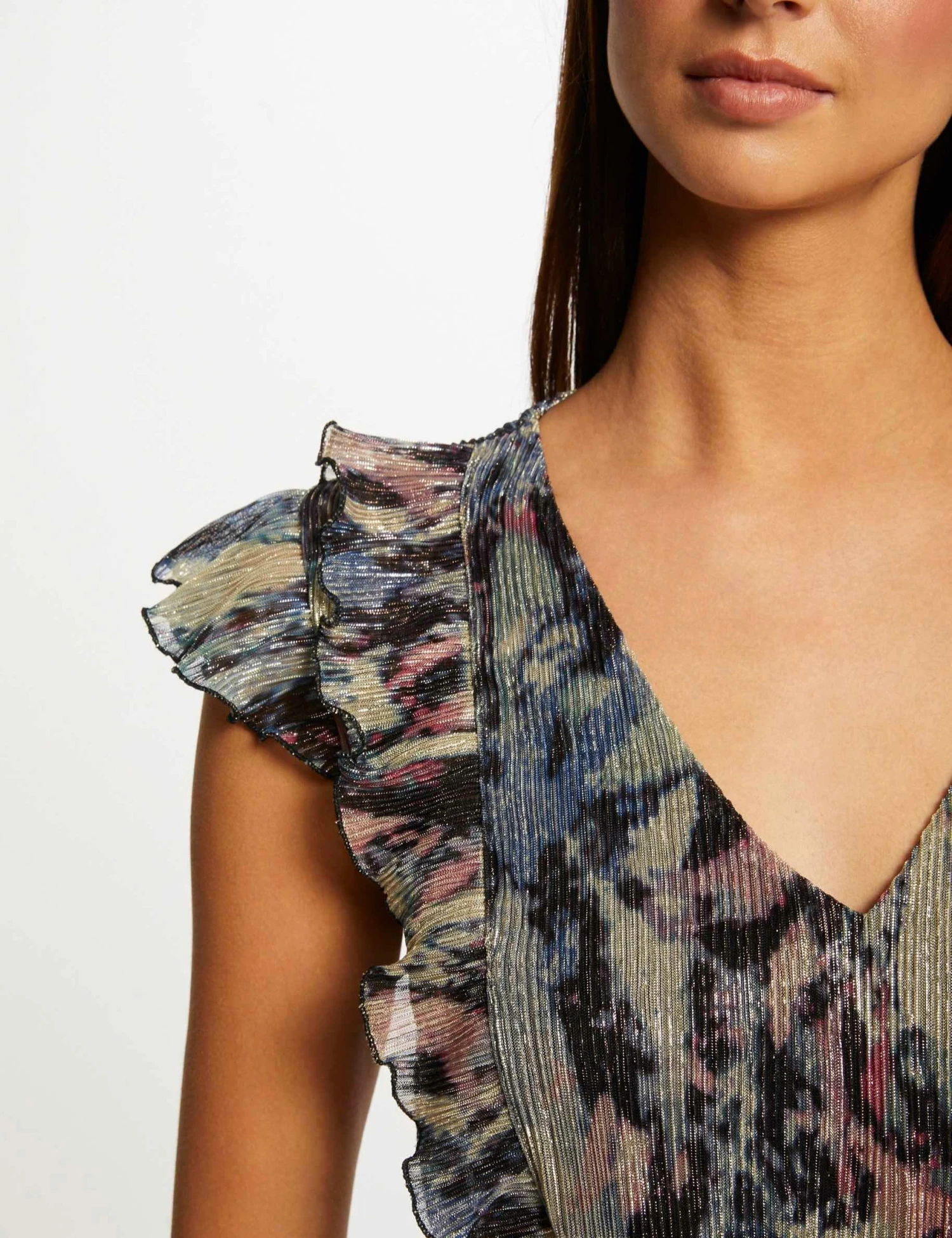 T-shirt Manches Courtes Imprimé Abstrait Multico Femme – Image 5