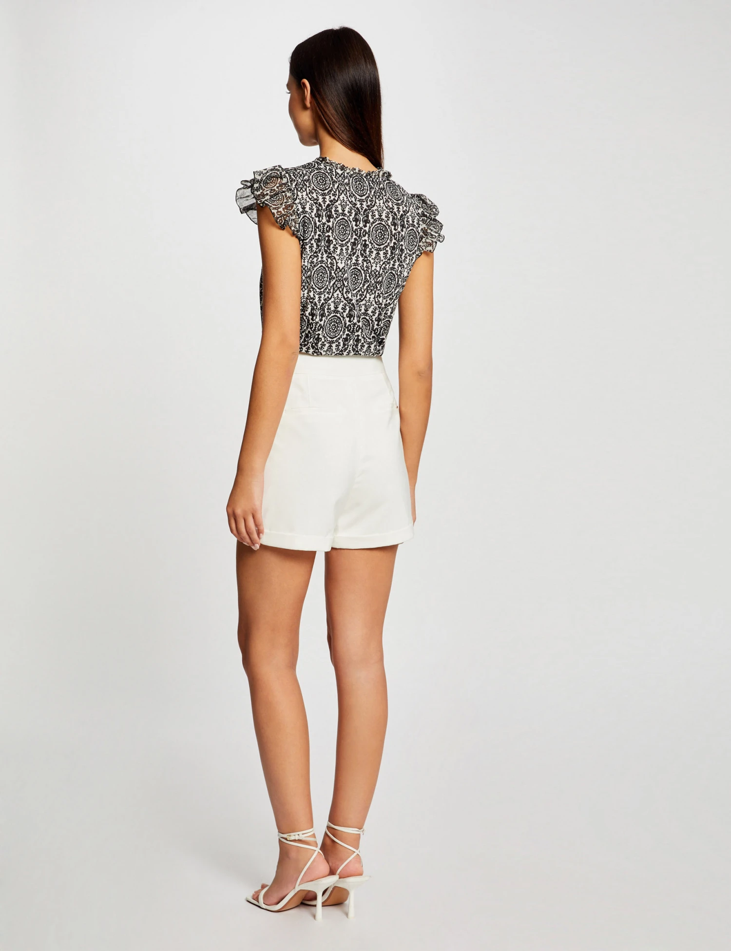 T-shirt Manches Courtes Imprimé Foulard Multico Femme – Image 2