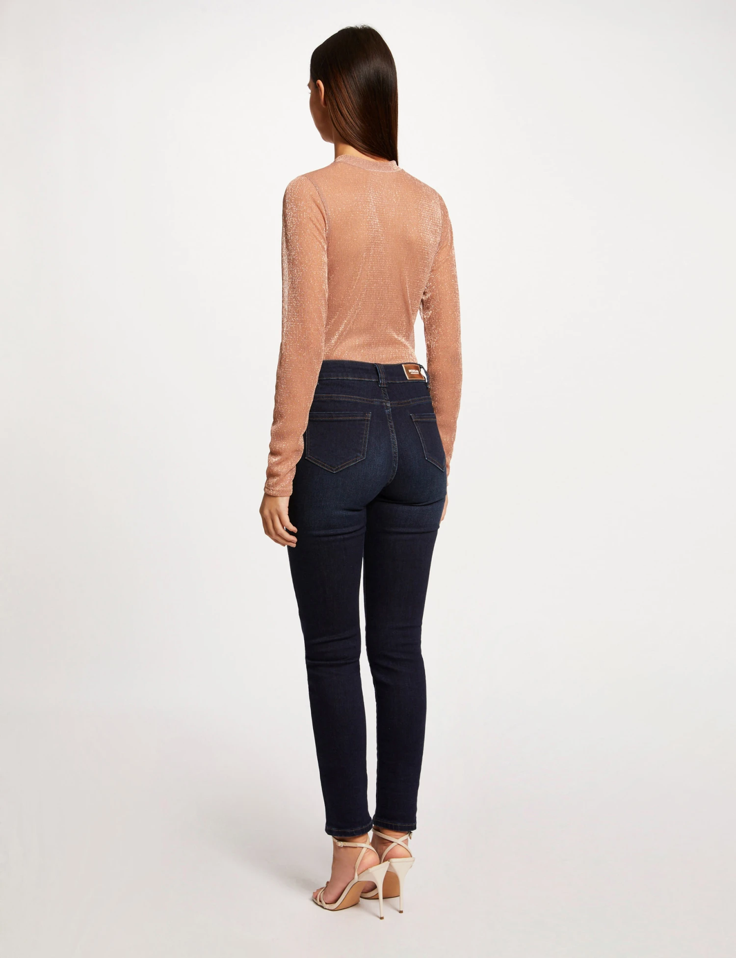 T-shirt Manches Longues à Fronces Vieux Rose Femme – Image 2