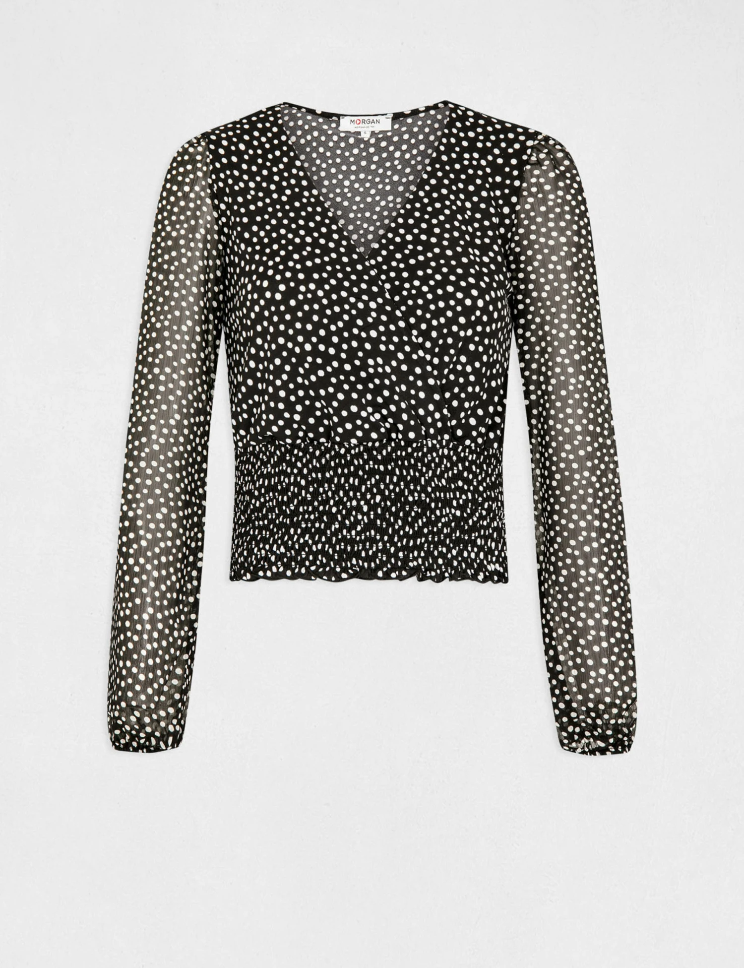 T-shirt Manches Longues Imprimé Pois Multico Femme – Image 4